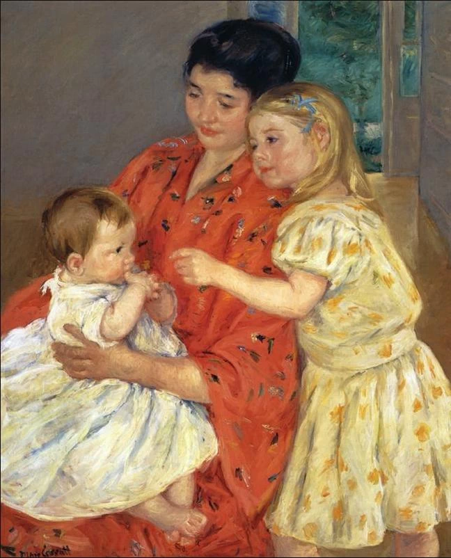 Mary Cassatt - 132, Madre e due figli, 1901